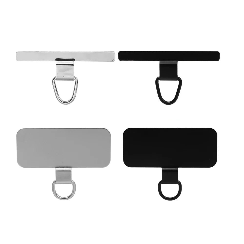 4/2PCS Ultra-thin Stainless Mobile Phone Lanyard XYun Gasket Upgrade Ears Bent Detachable Anti-lost  Tether Safety Connect Card
