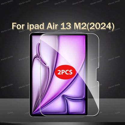 2Pcs Tempered Glass Screen Protector For ipad Pro Air 13 11 2024 M4 M2 Air 5 4 Pro 12.9 11 M3 M5 2025 2026 Film