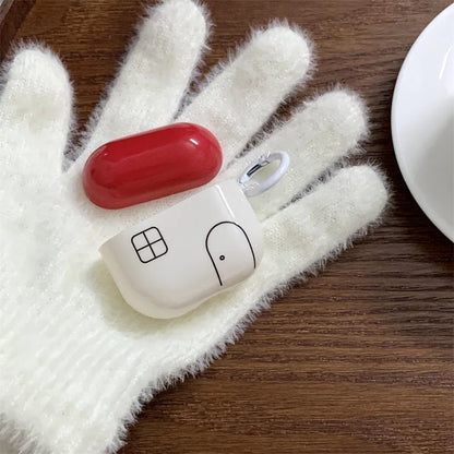 of Korea ins Creative Red Small House with Pendant Earphone Cover Case for AirPods 1 or 2 3 4 Pro 2 Bluetooth Headset Case