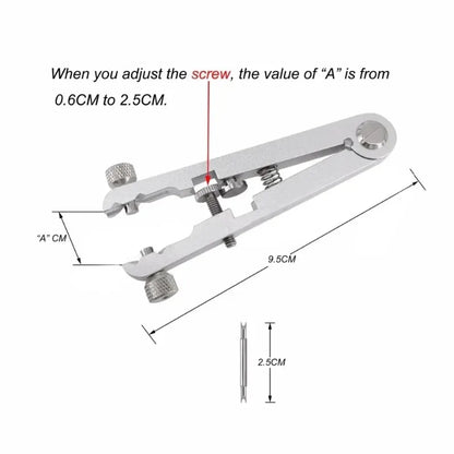 Aluminum Alloy Watch Band Remover Plier Spring Bar V-Shaped Adjuster Watch Strap Repair Tool for Watch Maintenance