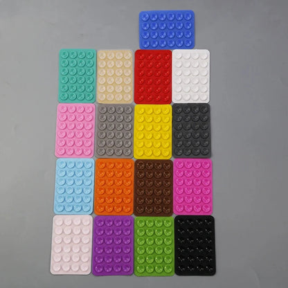 2pcs Double Sided Silicone Suction Cup Mobile Phone Suction Cup With Adhesive Pad Silicone Pad Rubber Suction Cup ﻿