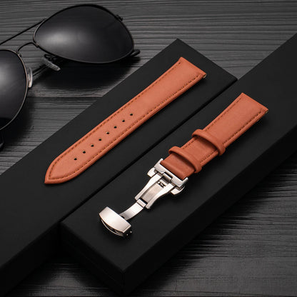 20 22mm Leather Strap for Samsung Galaxy Watch 6 Classic 43/47mm Smartwatch Wrist Band for Huawei Watch 3 4 Pro for Amazfit GTS