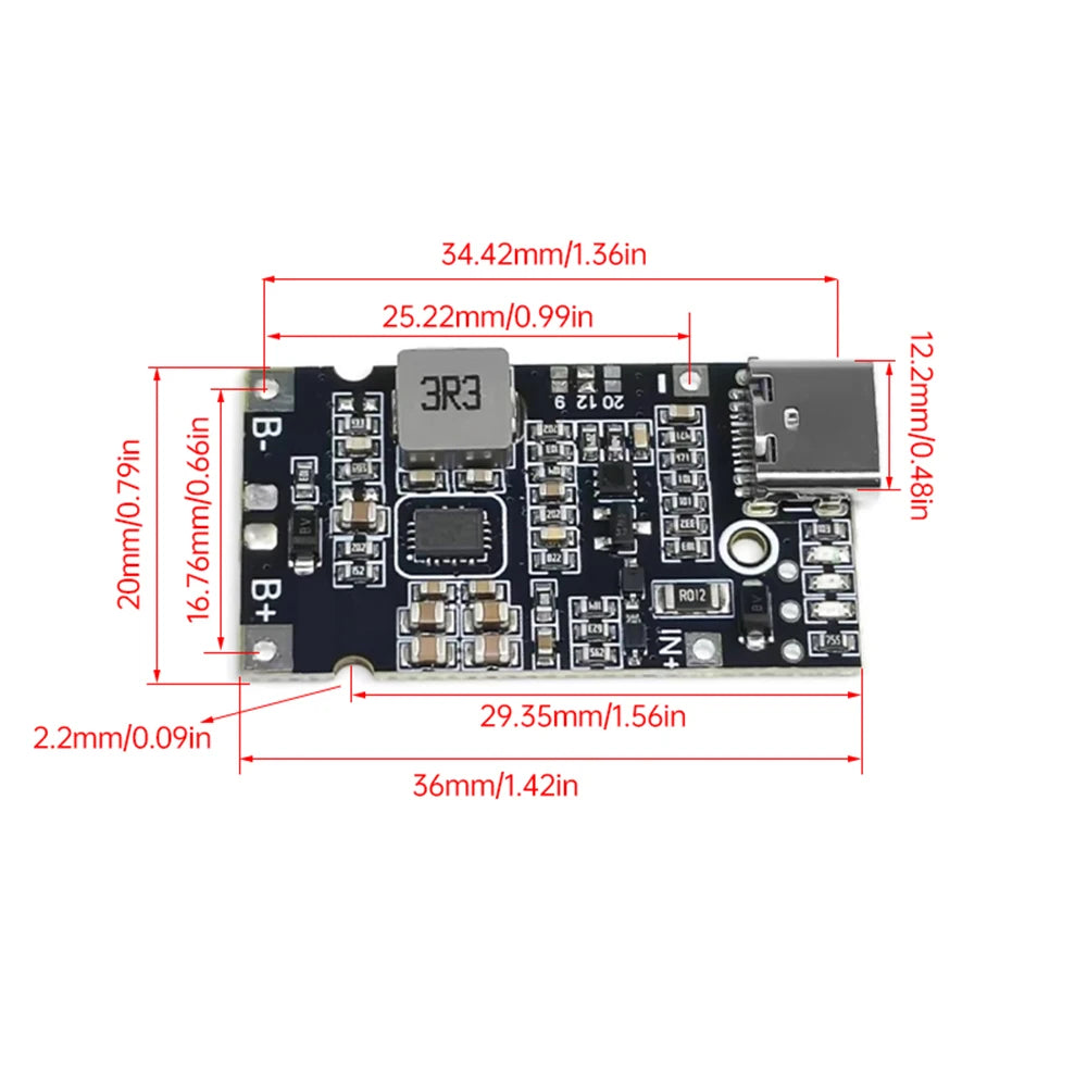 2S 3S 4S Type-C USB Charger Module 4.5V-15V 4.5-21V Step-Up Buck QC Fast Charging CC/CV for Power Bank Mod Solar Charger 18W 25W