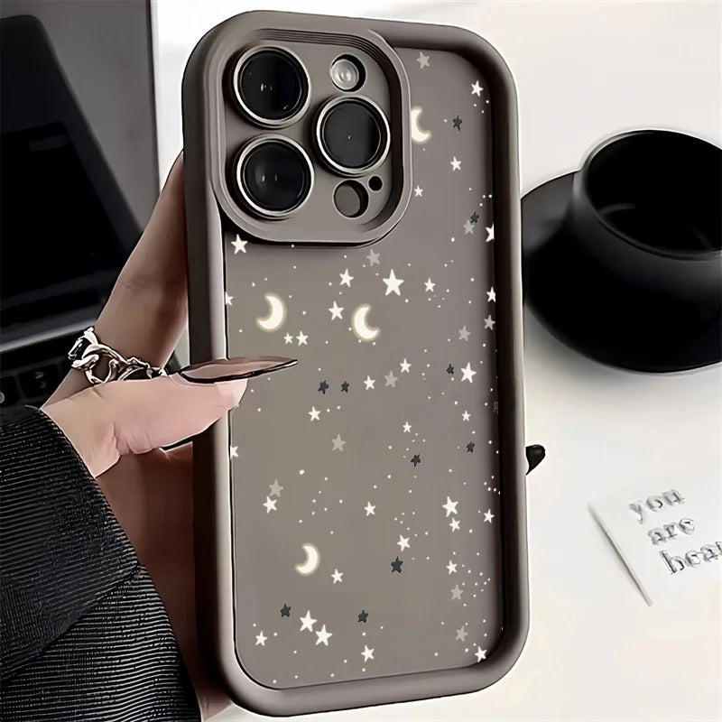 Star Print Phone Case For Samsung S26 Ultra Cases Galaxy S24 S25 Plus S23 FE S22 S21 A26 A36 A56 A35 A55 A34 A54 A53 A52S Cover
