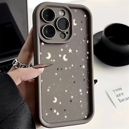 Star Print Phone Case For Samsung S26 Ultra Cases Galaxy S24 S25 Plus S23 FE S22 S21 A26 A36 A56 A35 A55 A34 A54 A53 A52S Cover
