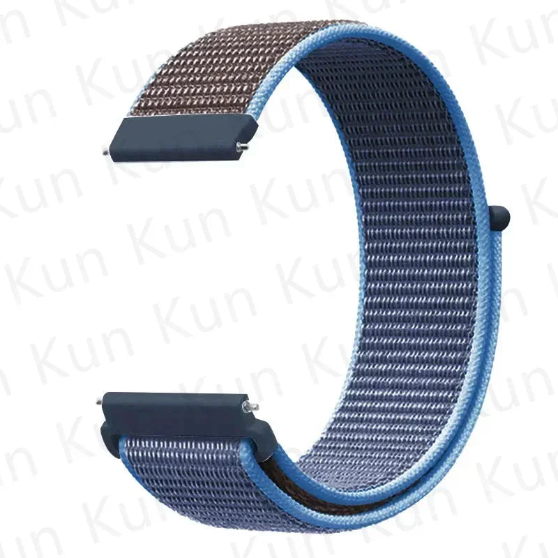 Nylon loop strap For Amazfit bip 6-5-3/u/S/pro Sport 20mm/22mm Bracelet for Amazfit GTS 4/3/2/2e/4 Mini/GTR 4/3/3 Pro/2/2e band