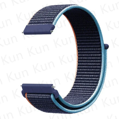 Nylon loop strap For Amazfit bip 6-5-3/u/S/pro Sport 20mm/22mm Bracelet for Amazfit GTS 4/3/2/2e/4 Mini/GTR 4/3/3 Pro/2/2e band