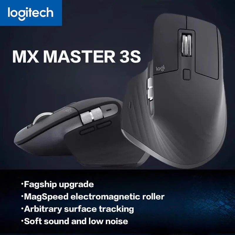 Logitech MX Master 3S Wireless Bluetooth Mouse Business Office Softtone Mouse Ergonomic Business Office Mouse