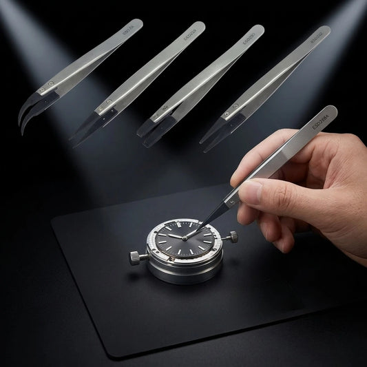 Watch Hands Installation Work Tweezers Straight Elbow Handle Stainless Antistatic Plastic Tweezers ESD-259 ESD-259A ESD-7A
