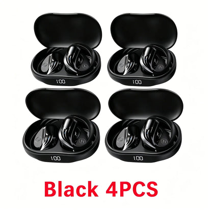 Wireless Bluetooth 5.3 Earhook Earphone LED Display Sports Earhook Headphones Deep Bass HiFi Stereo Noise Cancelling Earphones