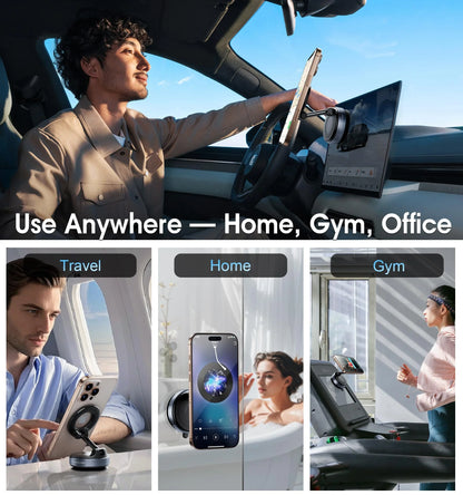 New Vacuum Magnetic Car Phone Holder with 360° Rotation &Foldable Design Strong Magnetic Absorption For iphone 12 13 14 15 16 17