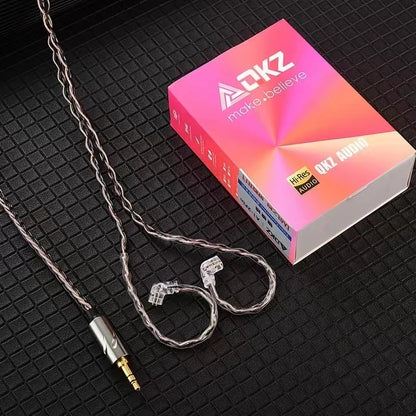 QKZ T1 Earphone Cable Original QDC Copper Silver-plated Upgrade Wire 3.5mm Wired Headphone For KZ ZSN PRO X ZS10 pro EDX TRN CCA