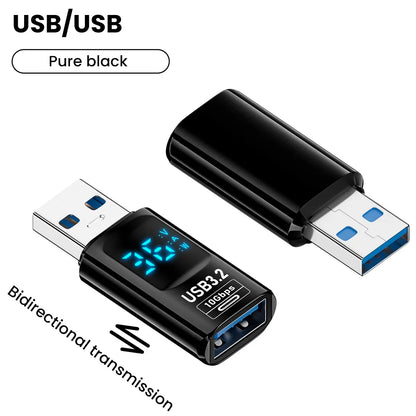 10Gbps USB 3.2 Digital Display Adapter 60W USB Male to Female Fast Charging Data Converter USB C Adapter for PC Laptop iPhone