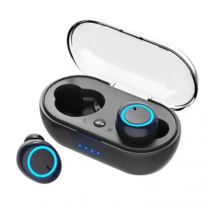 Wireless Bluetooth 5.0 Earphones 9D Stereo Headset with Mic Y50 TWS Touch Control Sport Earphones Waterproof Earbuds LED Display