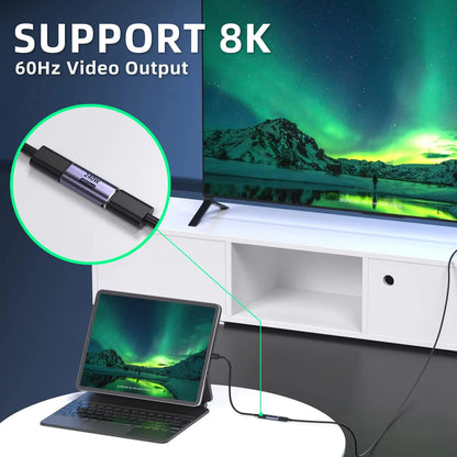 USB C Female to Female Adapter with PD 240W 40Gbps 8K 60hz Video Compatible for Thunderbolt 4/3  MacBook Pro/Air iPad USB-C HUB