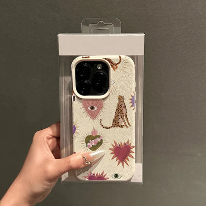 For iPhone 16 15 14 13 12 11 17 Pro Max Plus Case Personalized Leopard Lichee Pattern Silicone Cover For iPhone XS X 16e Funda
