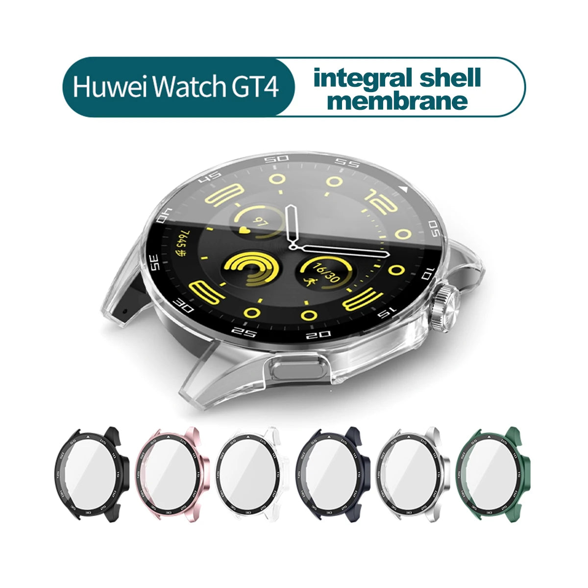 Tempered Glass+Case For Huawei Watch GT4 46mm Full Coverage Bumper Screen Protector Cover For Huawei Watch GT 4 41mm Accessories