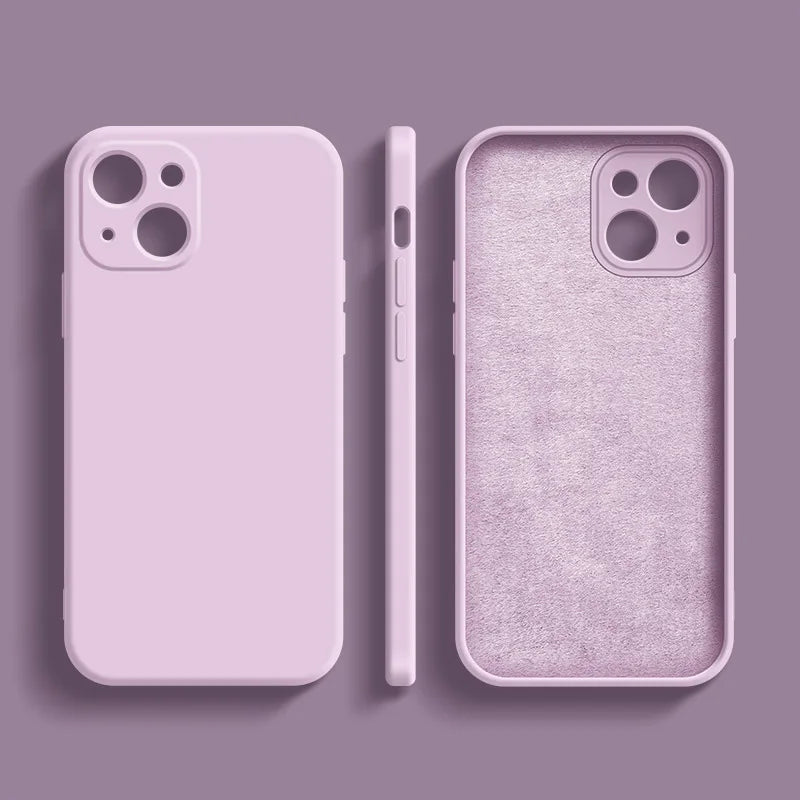 Luxury Original Liquid Silicone Case for IPhone 14 13 12 11 Pro Max Shockproof Case