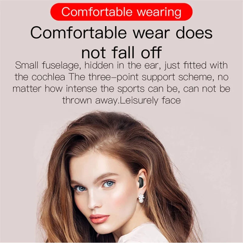 E6s Tws Fone Bluetooth-compatible Earphones Wireless Hands Free Noise Cancelling Headset