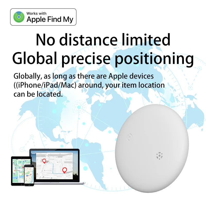 32mm Smart Tracking Device Bluetooth Anti-Lost Tag Works With Find My APP Pet Kid Wallet GPS Positioner