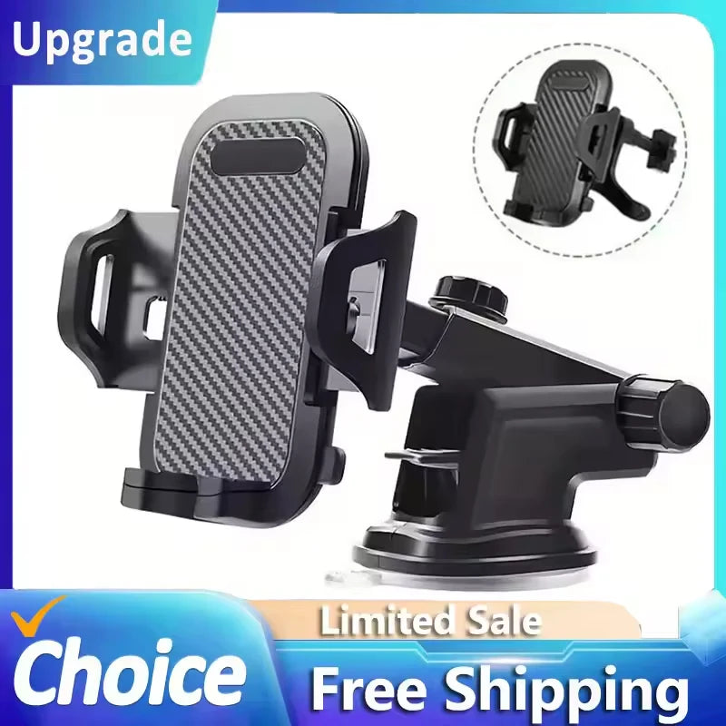 360° Rotatable Car Phone Holder Windshield Suction Cup & Air Vent Mount Universal Stand for Cellphone Stable Car Phone Bracket