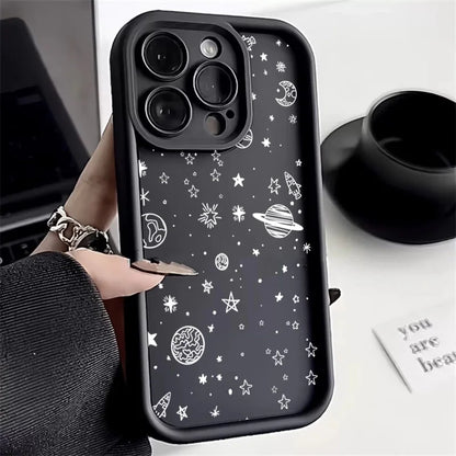 Star Print Phone Case For Samsung S26 Ultra Cases Galaxy S24 S25 Plus S23 FE S22 S21 A26 A36 A56 A35 A55 A34 A54 A53 A52S Cover