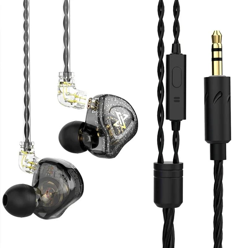 QKZ CK5 FiLe Wired Earphone with Microphone HiFi Music Earphone Professional Gaming And Sports Noise Cancelling Headphones