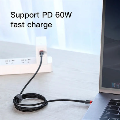 Baseus USB C to USB Type C Cable for MacBook Pro Quick Charge 3.0 60W PD Fast Charging for Samsung Xiaomi mi Charge Cable