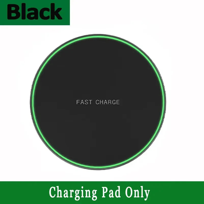 Wireless Charging Pad Fast Wireless Charger Compatible for iPhone 17 Pro 16 15 14 13 12 SE XS Max XR AirPods for Samsung Galaxy