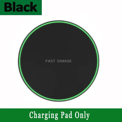 Wireless Charging Pad Fast Wireless Charger Compatible for iPhone 17 Pro 16 15 14 13 12 SE XS Max XR AirPods for Samsung Galaxy