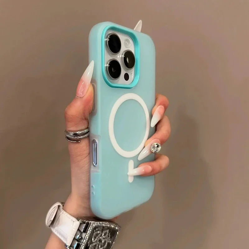 Luxury Candy For Magsafe Wireless Charge Matte Phone Case For iPhone 11 12 13 14 15 16 17 AIR Pro Max Plus Magnetic Bumper Cover