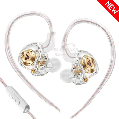 QKZ 15D Dynamic Surround Sound Dual Dynamic Drive Earphones In-Ear Headphones Noise Cancelling Stereo Music Sport Game Headsets