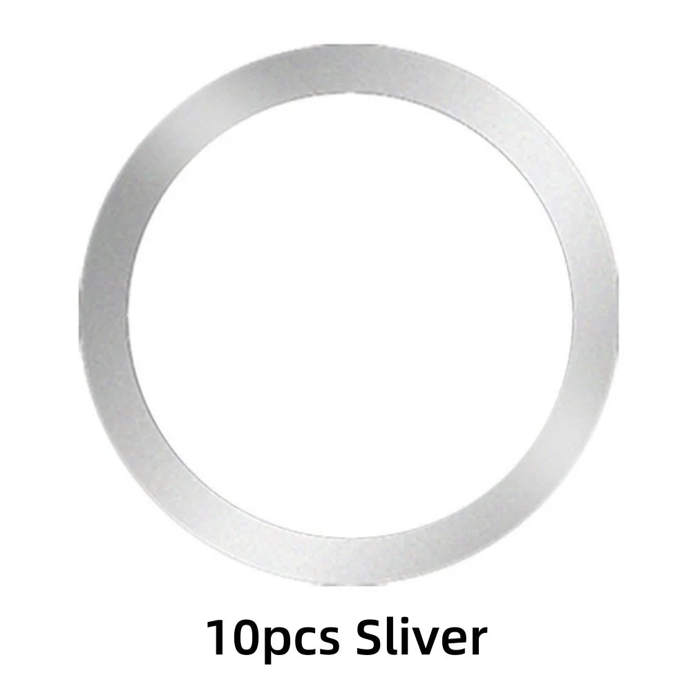 5/10Pcs Magnetic Self Adhesive Metal Ring Iron Sheet Sticker Wireless Charger Metal Plate Sticker Ring Magnet For iPhone Samsung