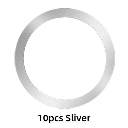 5/10Pcs Magnetic Self Adhesive Metal Ring Iron Sheet Sticker Wireless Charger Metal Plate Sticker Ring Magnet For iPhone Samsung