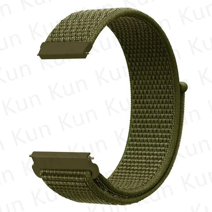 Nylon loop strap For Amazfit bip 6-5-3/u/S/pro Sport 20mm/22mm Bracelet for Amazfit GTS 4/3/2/2e/4 Mini/GTR 4/3/3 Pro/2/2e band