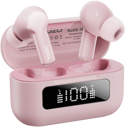 TOZO NC3 Wireless Earbuds 45dB Noise Cancelling Bluetooth Headphones TWS Earphones LED Display Power 32 EQs Support APP
