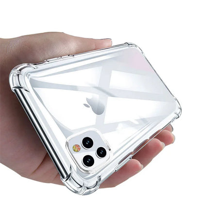 Luxury Clear Shockproof Phone Case For iPhone X Xr Xs Max Case 11 12 13 14 Pro Max 8 7 6s Plus SE 2020 Silicone Back Cover