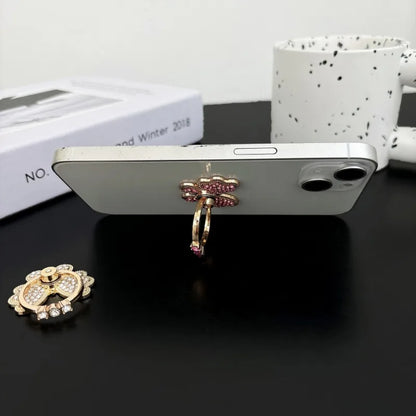 New Diamond Butterfly Finger Ring Mobile Phone Holder 360 Rotating Universal Desktop Bracket Phone Accessories