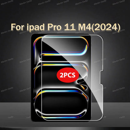 2Pcs Tempered Glass Screen Protector For ipad Pro Air 13 11 2024 M4 M2 Air 5 4 Pro 12.9 11 M3 M5 2025 2026 Film