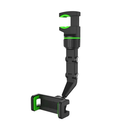 360° Car Rearview Mirror Mount Stand Holder for Cell Phone and GPS Adjusted Automobile Cradles Suitable for All Phone Models