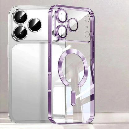 Luxury For Magsafe Magnetic Plating Phone Case For iPhone 17 Air Pro Max 17Pro Bumper Case For iPhone17 Pro Max Clear Back Cover