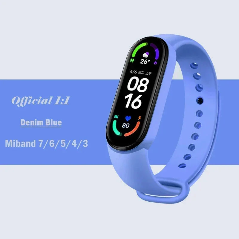Watch Strap For Xiaomi Mi Band 7 6 5 4 3 Wristband Silicone Bracelet Wrist Straps MiBand 3/4 band5 band6 Smartwatch Accessories
