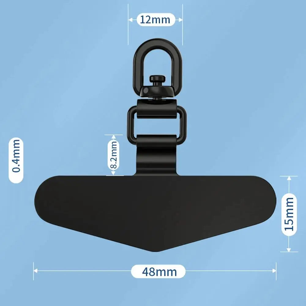 1-4Pcs New Upgrated 360 Rotatable Stainless Steel Phone Tether Metal Patch Gasket PLR Cellphone Lanyard Safety Connecter Piece