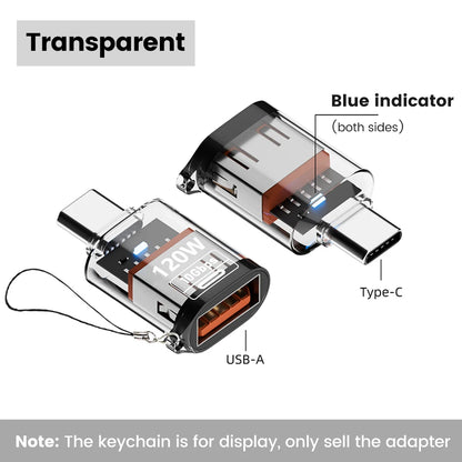120W Type C To USB A OTG Adapter USB3.2 To Type C Female Fast Charging Converter For iPhone 15 16  Macbook Huawei Samsung Xiaomi