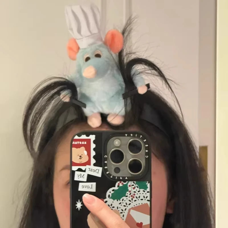 New Ratatouille Hairband Cartoon Anime Cute Plush Doll Hairpin Funny Headband Cute Headdress Creative Headband Girl Gifts