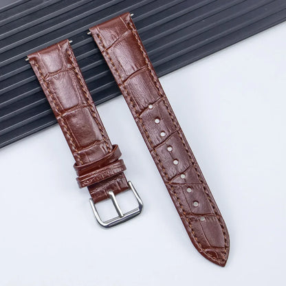 Genuine Leather Watchbands 12/14/16/18/20/22/24 mm Watch Band Strap Steel Pin buckle High Quality Wrist Belt Bracelet