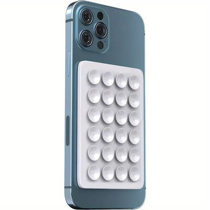 Silicone Suction Cup Wall Stand Multifunctional Square Anti-Slip Single-Sided Phone Holder Back Sticker Mount for Mobile Phone