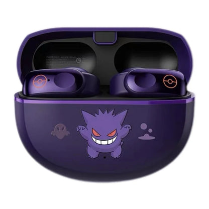Genuine Pkm Gengar Anime Bluetooth Wireless Headset Ear clip type Gaming stereo sports headphones High Endurance Trendy Gifts