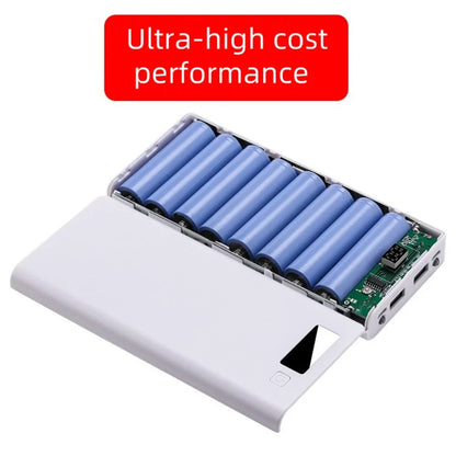USB Power Bank Battery Charge Box 8*18650 Battery Charger Box Digital display panel Fast Charging with LED Digital Display Light