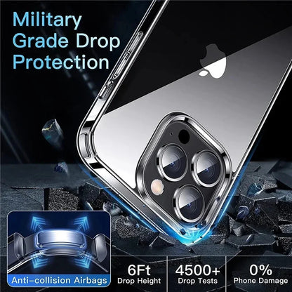 Clear Silicone Case For iPhone 16 15 14 13 12 Mini 11 Pro XS Max XR X 7 8 6 S Plus SE 2020 2022 16e Transparent Soft Cover